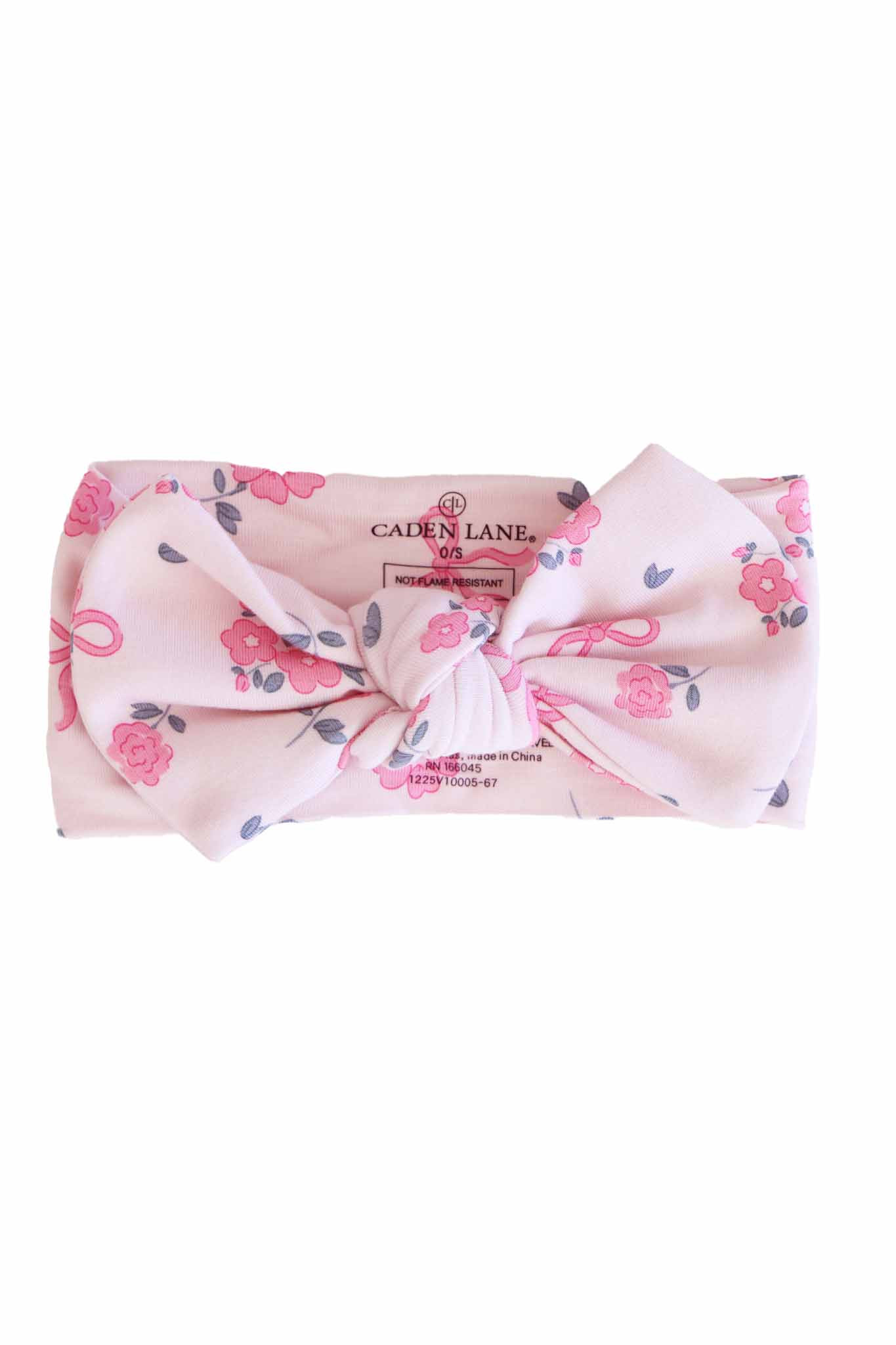 Ribbon & Roses Knit Large Bow Headwrap | Pink | Caden Lane