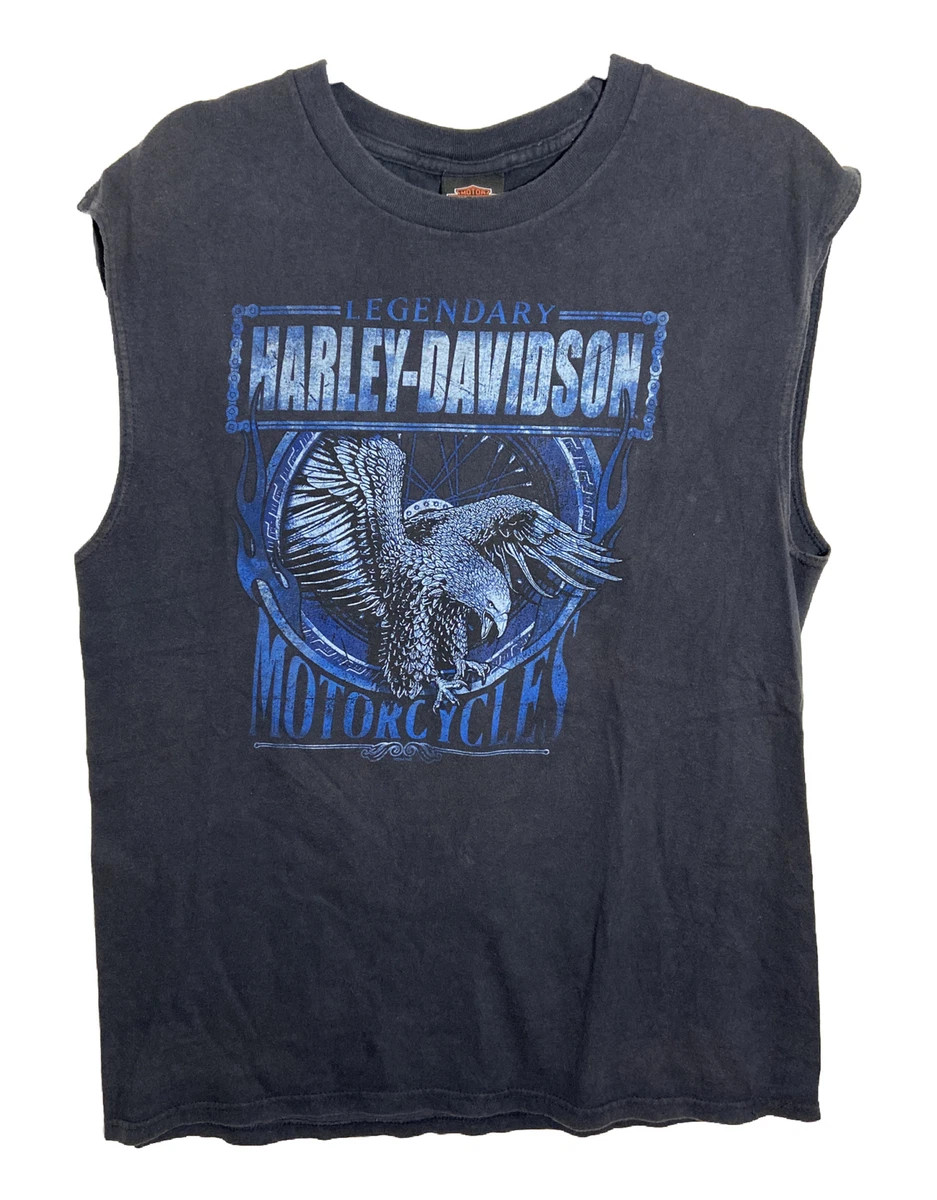 Harley Davidson Vintage Biker Tank Top Eagle Flames Phoenix Arizona Size Large | eBay US