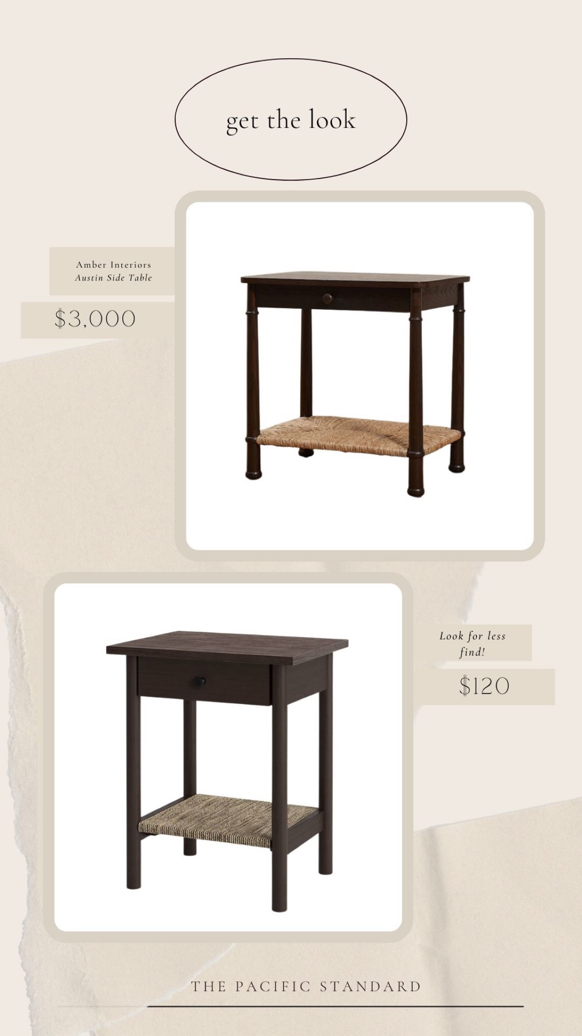 Amber Interiors Austin Side table with woven Sade. Side table wood, rattan seagrass rustic organic modern end table | 

#LTKsalealert #LTKhome #LTKstyletip