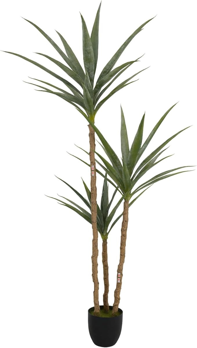 5.3FT Artificial Agave Tree,Faux Plants Indoor,Fake Agave Plant for Home Office Living Room Decor... | Amazon (US)