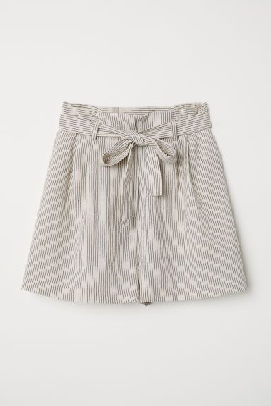 H & M - Paper-bag Shorts - White | H&M (US)