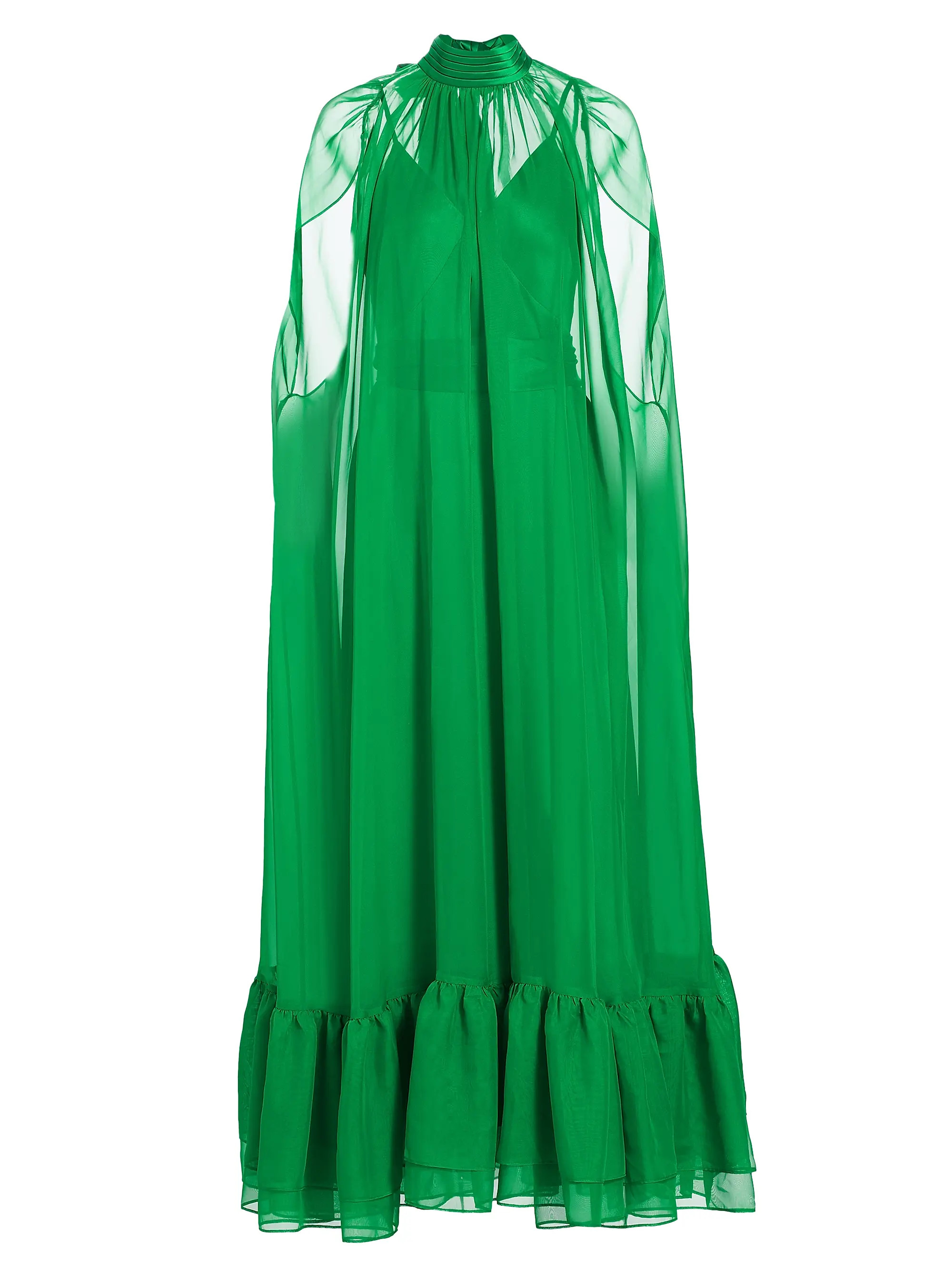 Shop Alice + Olivia Lanelle Maxi Cape Cocktail Dress | Saks Fifth Avenue | Saks Fifth Avenue