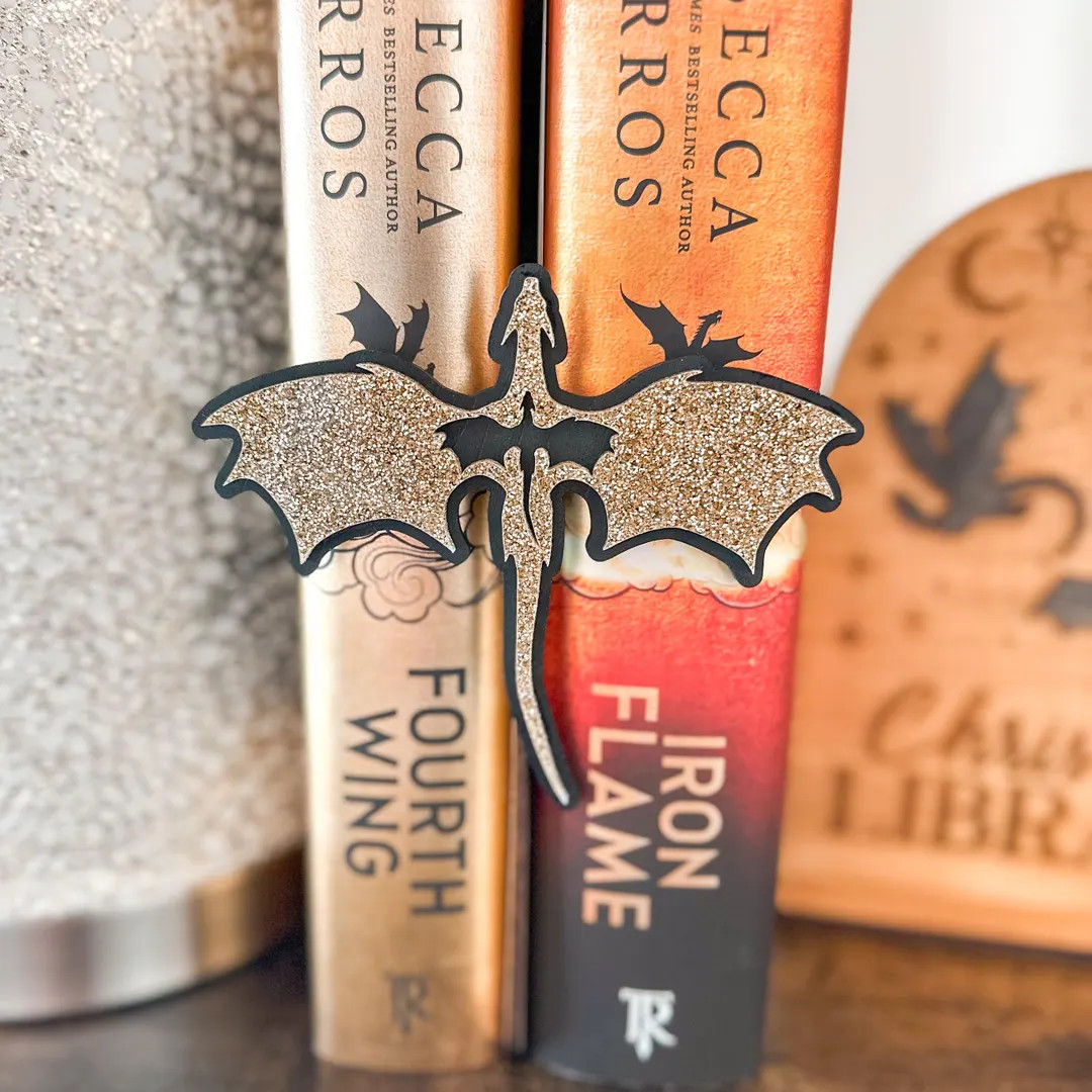 Bookshelf Decor, Bookish Accessories, Book Tag Charm Ornament, Library Decor, Dragon, Wyvern - Et... | Etsy (US)