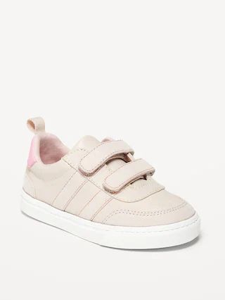 Unisex Faux-Leather Double-Strap Sneakers for Toddler | Old Navy (US)