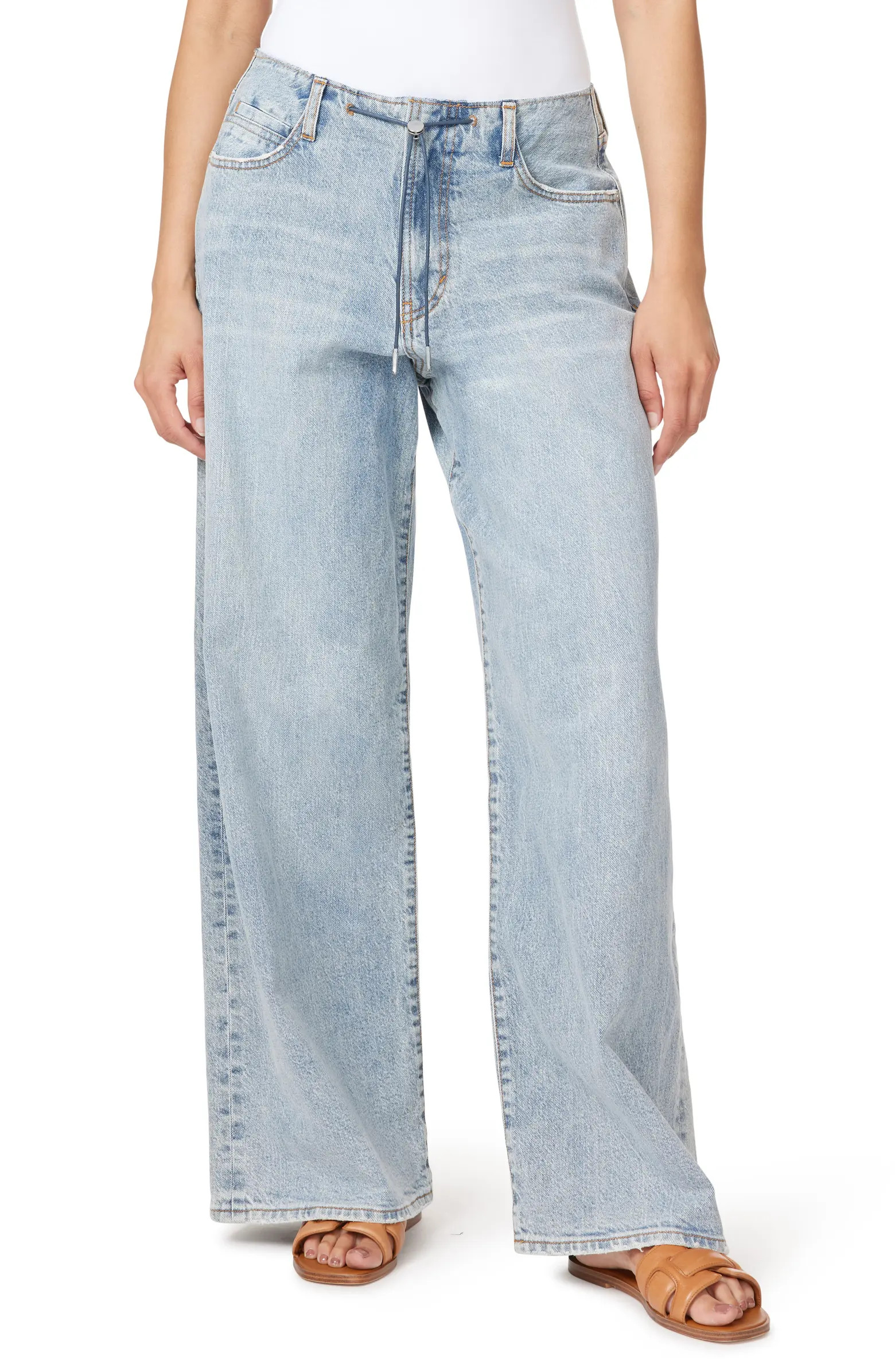 Habitual Mid Rise Drawcord Wide Leg Jeans | Nordstromrack | Nordstrom Rack