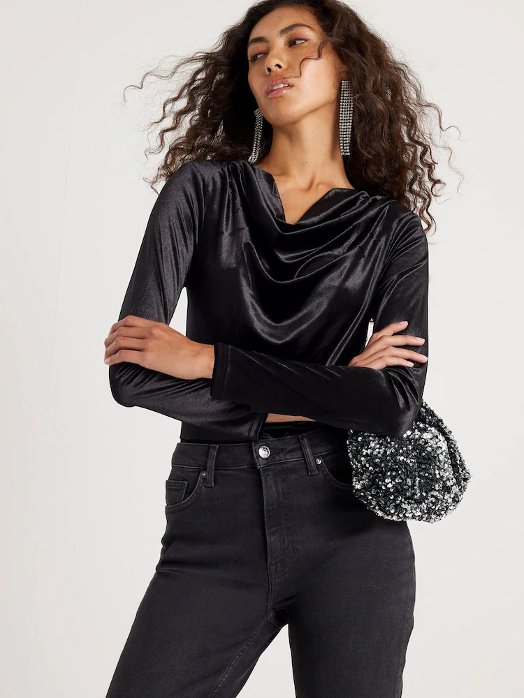 River Island Long Sleeve Velvet Cowl Body | Next EU