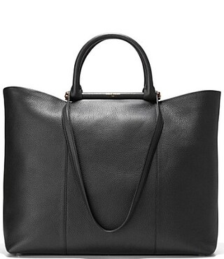 Cole Haan Catherine Leather Utility Tote Bag - BLACK | Dillard's