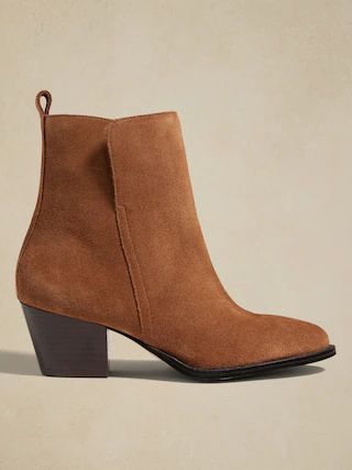 Suede Ankle Bootie | Banana Republic Factory