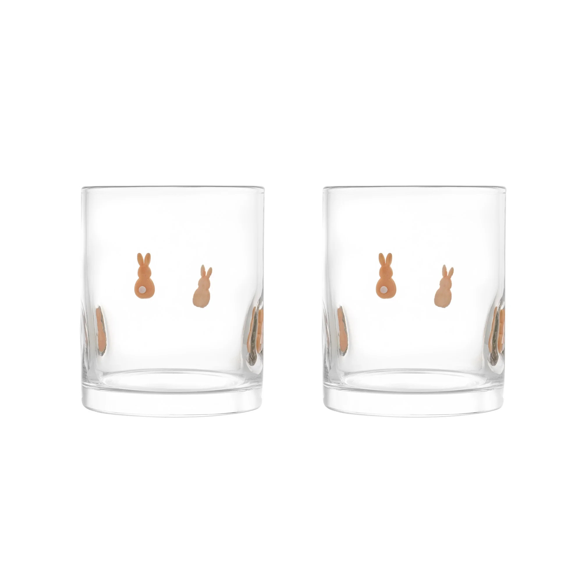Thyme & Table 12 fl oz Easter Bunny Charm Drinking Glasses, Set of 2 | Walmart (US)