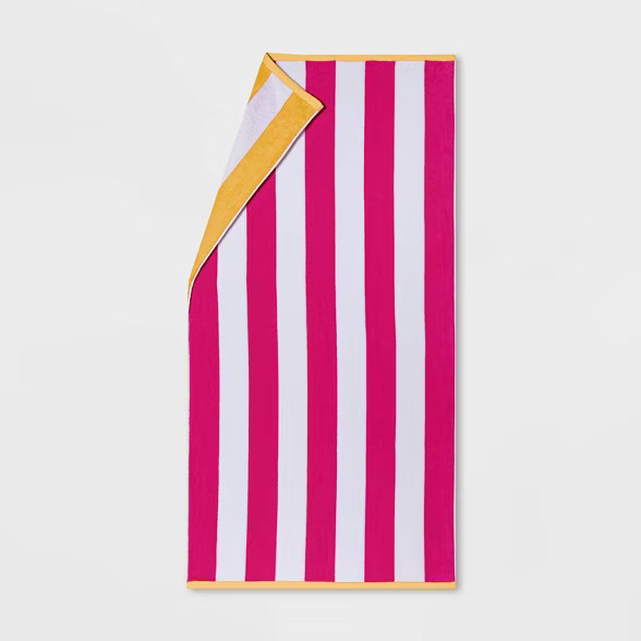 Reversible Cabana Striped Beach Towel - Sun Squad™ | Target