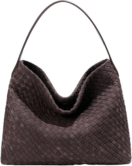 Woven Bags Women Slouchy Woven Suede Tote Bag Trendy Suede Hobo Purse Vintage Satchels Handbag fo... | Amazon (US)
