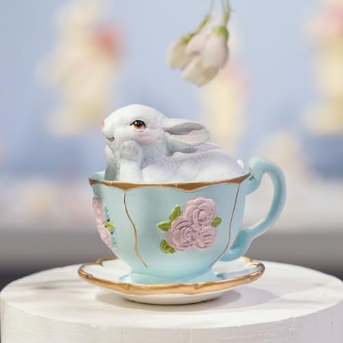 Easter Bunny Decorations Rabbit-Figurine Easter-Gift - Spring Bunny Statues Table Centerpieces Ra... | Amazon (US)