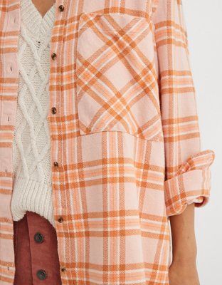 Aerie Anytime Fave Flannel Shirt | American Eagle Outfitters (US & CA)