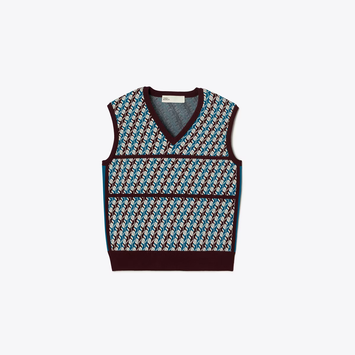 Jacquard Sweater Vest: Women's Designer Sweaters | Tory Sport | Tory Burch (US)