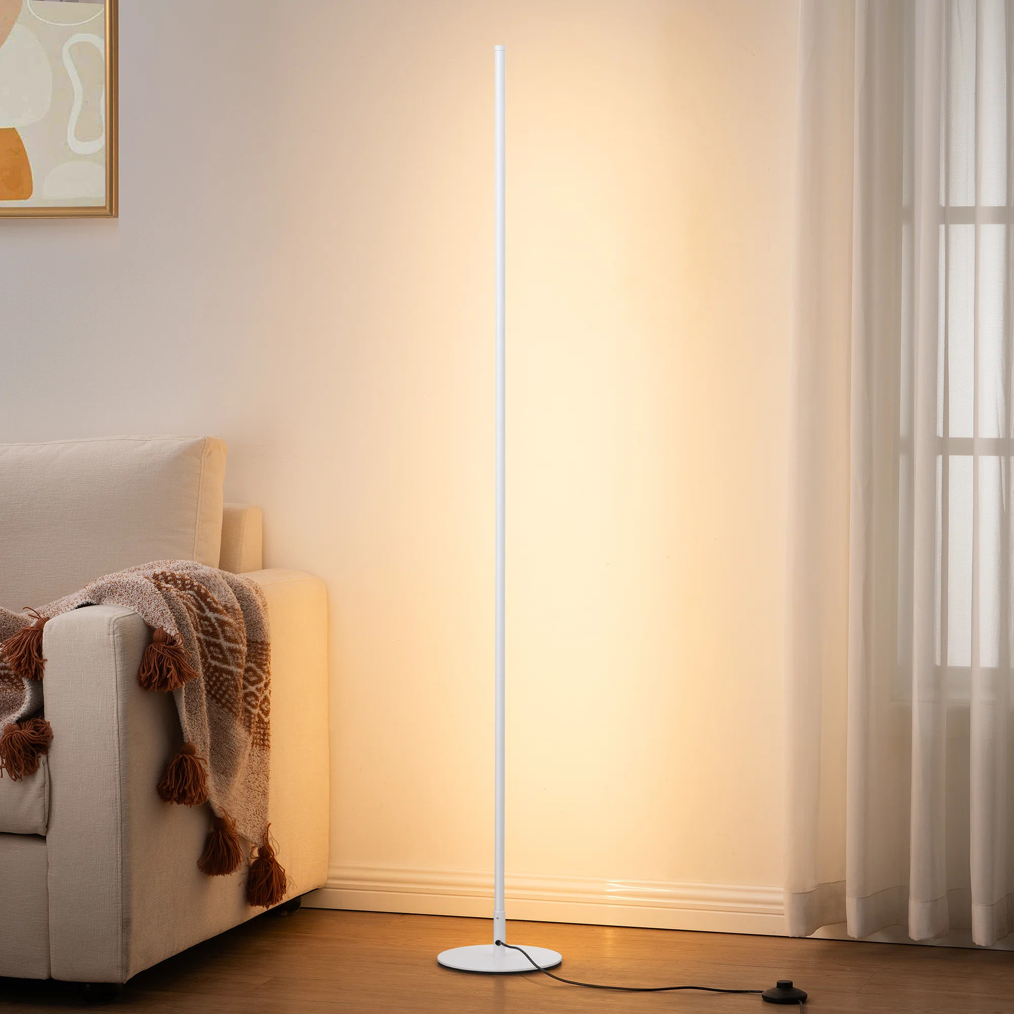 Allana 57.5"  Dimmable LED Novelty Corner Floor Lamp | Wayfair North America