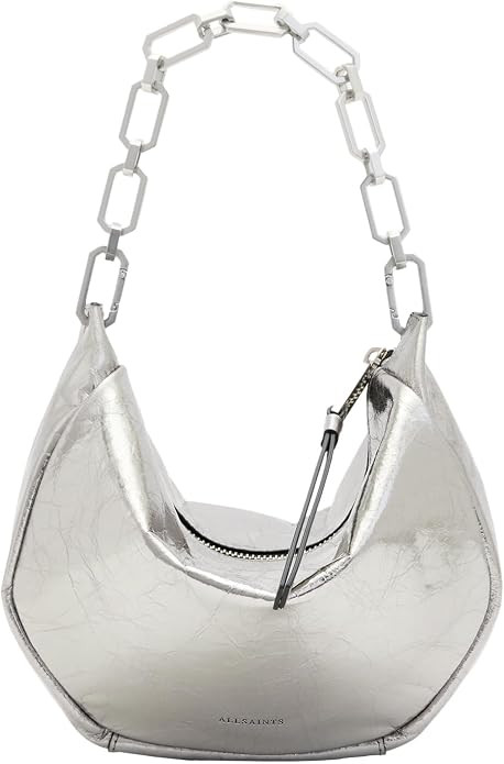 AllSaints MADEA Mini Chain Bag, Gunmetal Grey | Amazon (US)