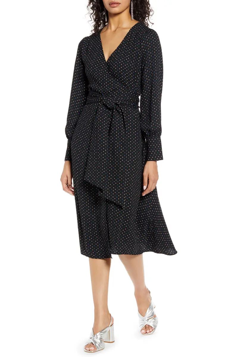 Long Sleeve Wrap Midi Dress | Nordstrom