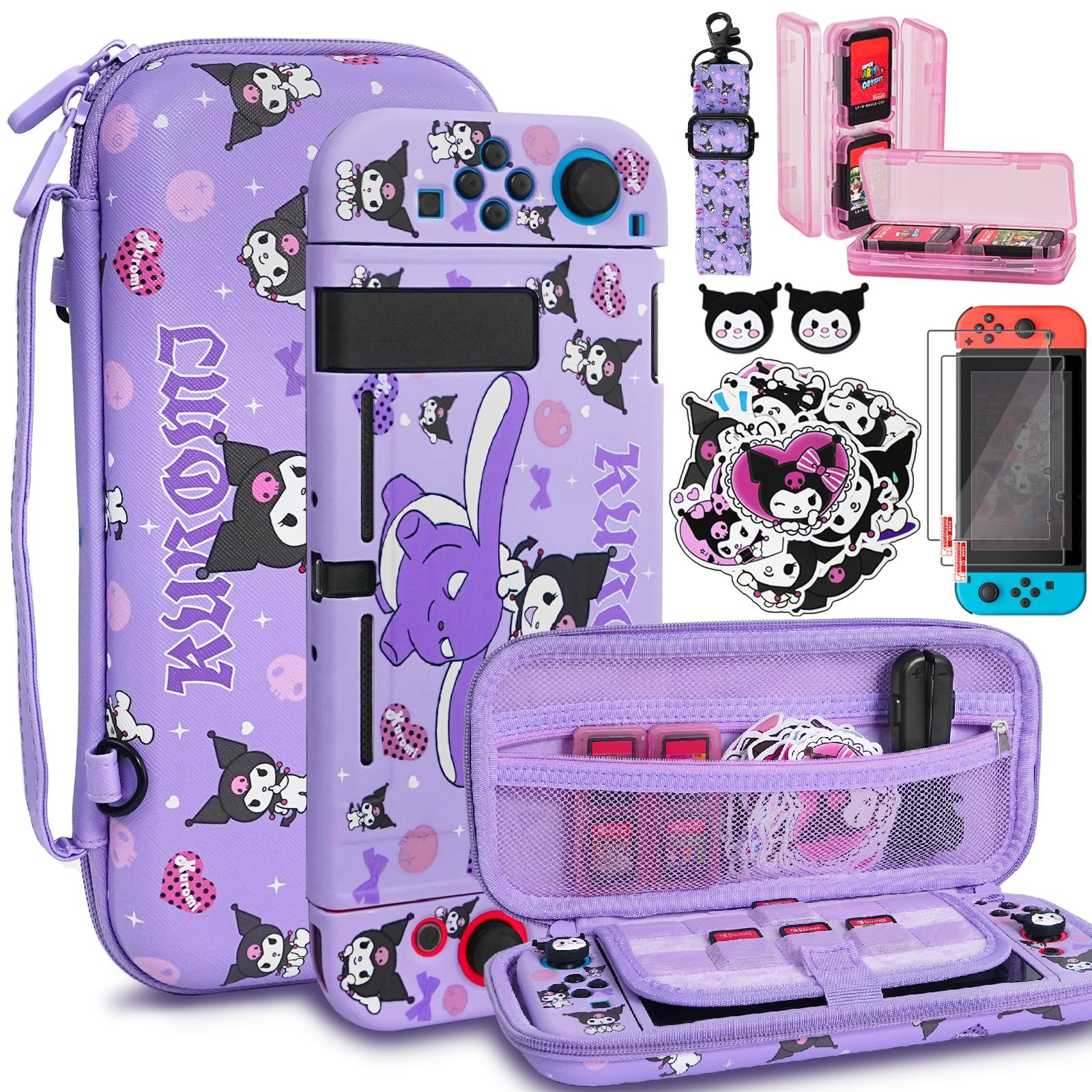 TIKOdirect Carrying Case for Switch, Cute Portable Travel Bag Accessories with Soft Protective Ca... | Amazon (US)