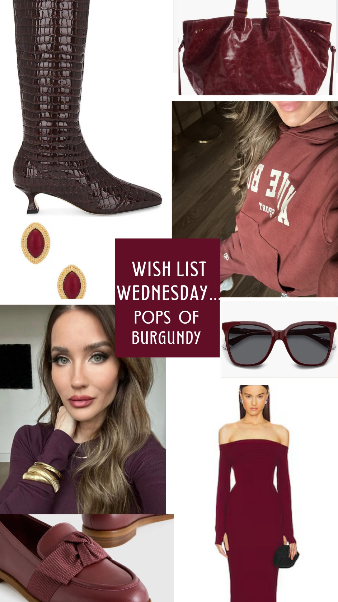 Currently obsessing over pops of deep burgundy! I think this color is going to be everywhere for fall!

#LTKStyleTip #LTKOver40 #LTKGiftGuide