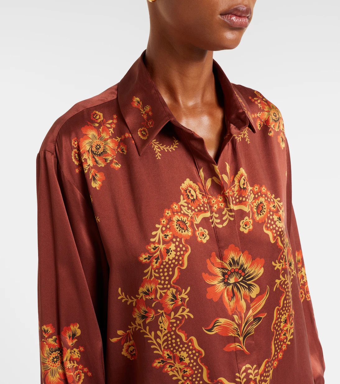 Seraphina printed silk satin shirt | Mytheresa (US/CA)
