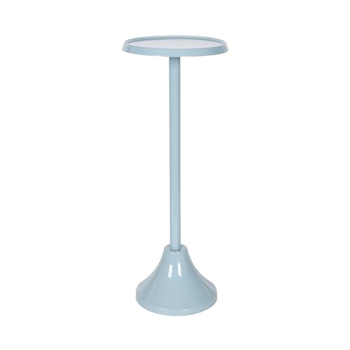 Kate and Laurel Sanzo Modern Round Metal Pedestal Drink Table, 9 x 9 x 23, Light Blue, Decorative Martini Table with Trumpet Base for Use as Indoor Plant Stand or Living Room Mini Table | Amazon (US)