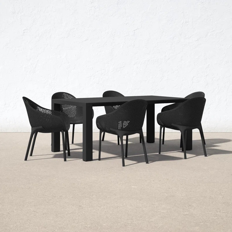 Farrah Rectangular 6 - Person Outdoor Dining Set | Wayfair North America