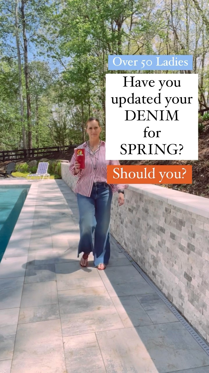Have you updated your denim recently? Should you? 
 
I decided this was the season to grab some new pairs of jeans and I’m so glad I did. I realized that my jeans were dating me big time. So, I decided to get with the times and grab some styles ($$$) that were more on trend. Now, the “same” outfits look more up to date and I feel more polished and put together. I’ve always believed in the power of good jeans and, this year, I’m proving it to myself again. 

Comment JEANS and I’ll share my collection ($$$). In the next few days, I’ll share how to style jeans for Spring and Summer to keep my look up to date. I don’t need my jeans aging me, after all. It’s easy to have a few “formulas” that work now. It feels fresh and fun to step into something new - like a great pair of denim.

Have you updated your denim lately? Tell me how. What’s your update? Or, do you even wear jeans? 

To shop these + my favorite styles currently, there are a few options. ⬇️

👖 Type JEANS in the comments and I’ll send you the list with links. 

👖 Type this link into your browser: 
https://liketk.it/4DOne

👖 Check my profile and hit the link, then hit the “LTK” button.

👖 Go to LTk at @shop.ltk and search for me, Jill - “ShopPixieCo”

All the styles I’ve linked, I own and love. 

50 and up fashion • Show up in Midlife • Style your 50s • Look Good, Feel Good • 50+ Fashion Feed • Over 50 Jeans • Denim over 50 • Midlife Classic Style • Midlife Chic • Owning Midlife • Get Dressed in Midlife

#LTKSeasonal #LTKVideo #LTKover40
