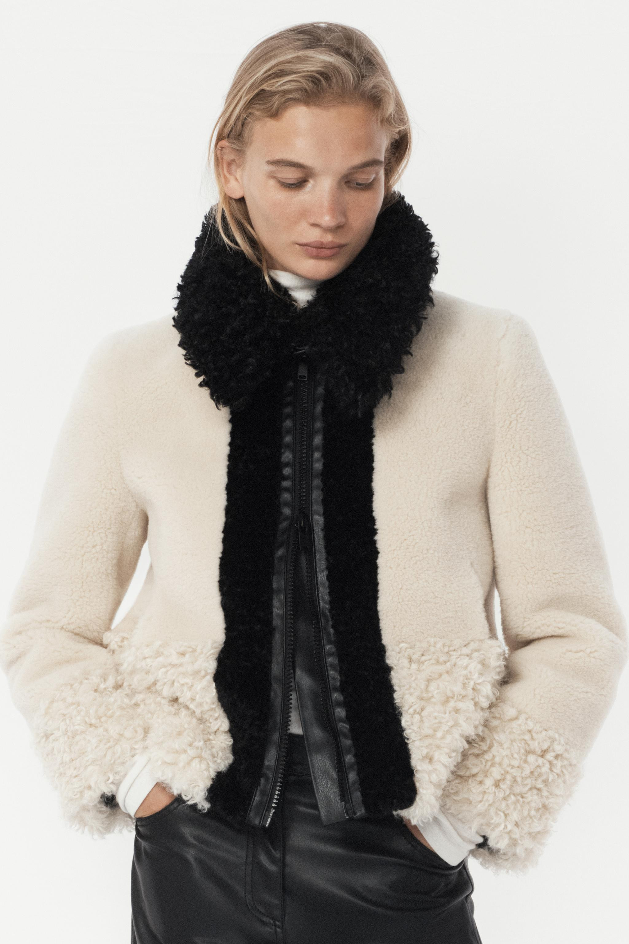 FAUX FUR PATCHWORK JACKET - THE ITEM ZARA WOMAN | Zara US