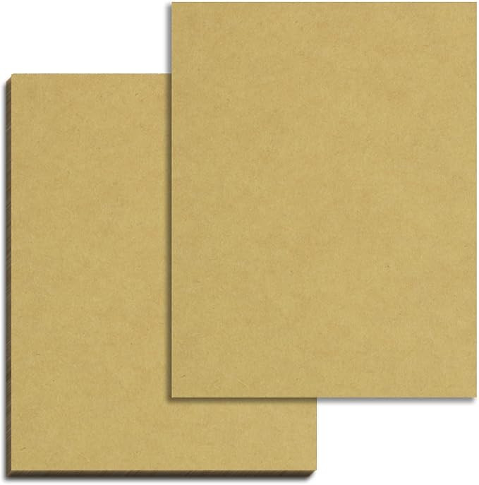 50 Sheets, Brown Kraft Cardstock, 200 GSM (75 lb. Cover), 8.5 x 11 inches | Amazon (US)