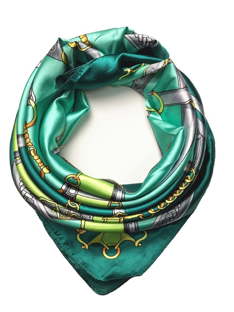 YOUR SMILE Silk Like Scarf Women's Fashion Pattern Large Square Satin Headscarf Headdress | Amazon (US)