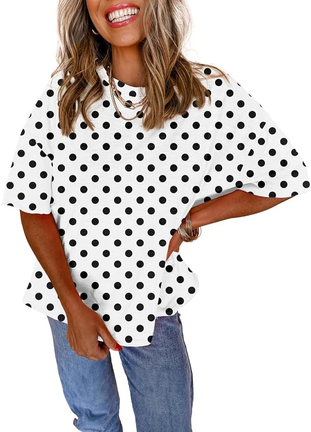 Astylish Women 2026 Abstract Print Boho Blouses Loose Fit Tops | Flowy Tunic,Casual, Short Sleeve... | Amazon (US)
