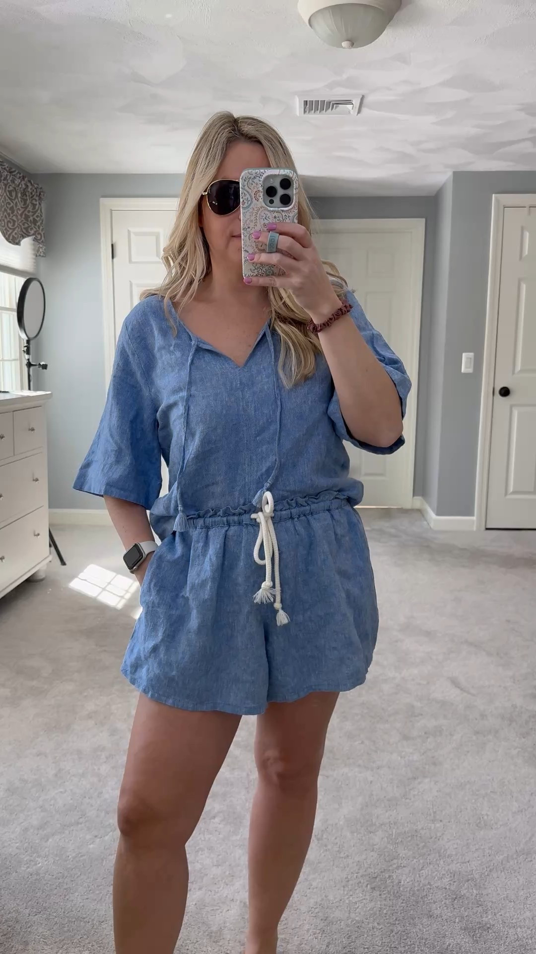 Matching set, vacation outfit, travel outfit, linen set, chambray set, @Target 

#LTKmomlife #LTKTravel #LTKootd