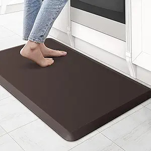 KitchenClouds Kitchen Mat Cushioned Anti Fatigue Rug 17.3"x28" Waterproof Non Slip Standing Desk ... | Amazon (US)