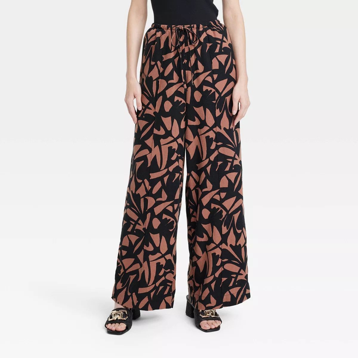 Women's High-Rise Wide Leg Linen Pull-On Pants - A New Day™ | Target