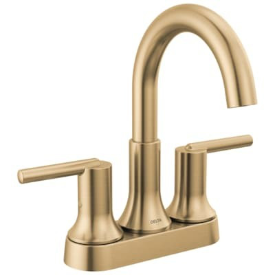 Delta Trinsic Champagne Bronze 2-handle 4-in centerset WaterSense High-arc Bathroom Sink Faucet w... | Lowe's