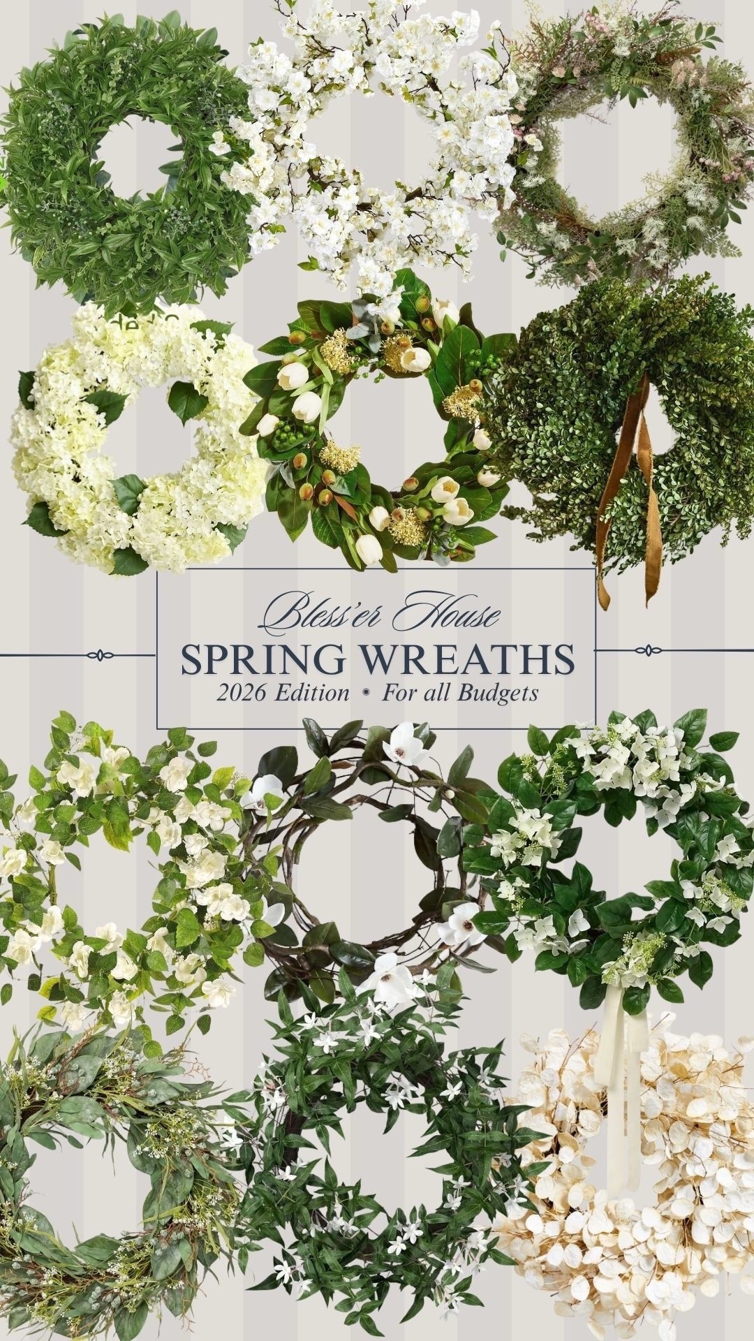 Spring wreaths at all budgets! 



spring wreath, front door, porch decor, target, afloral, pottery barn wreath, real looking wreath, boxwood, greenery  


#LTKSeasonal