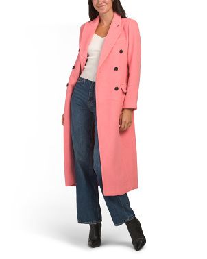 Wool Blend Strong Shoulder Coat | Marshalls