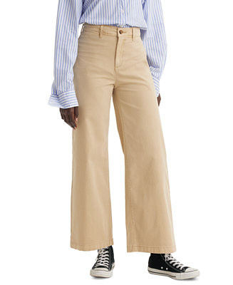 Women's High-Rise Chino Shady Khaki Pants | Macy's Canada