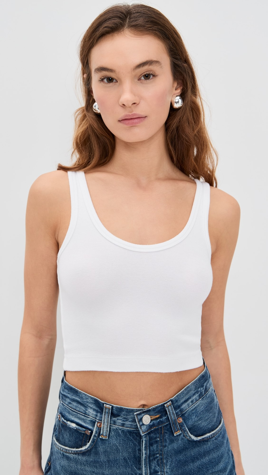 Daisy Cropped Cotton Ribbed Layer Tank | Shopbop