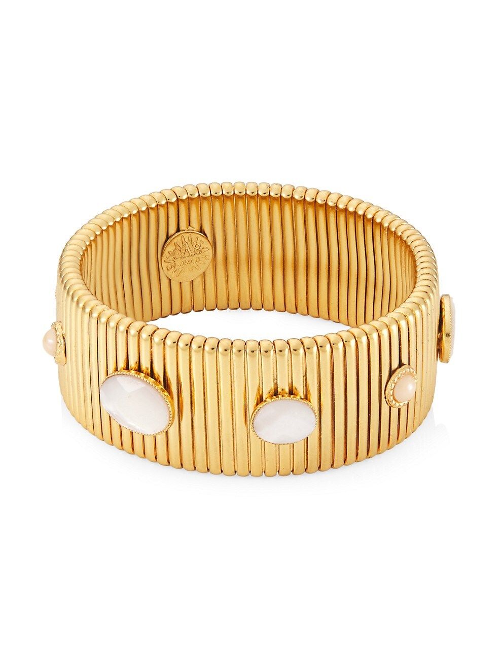 Gas Bijoux Strada 24K-Gold-Plated &amp; Mother-Of-Pearl Tubogas Bracelet | Saks Fifth Avenue