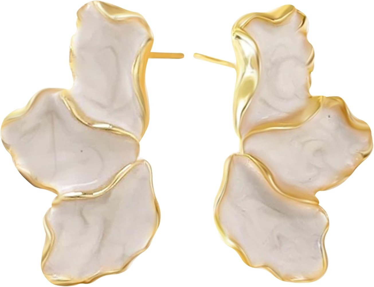 Irregular Petal Earring for Women Flower Dangle Earrings Bohemian Statement Earrings Summer Fancy... | Amazon (US)