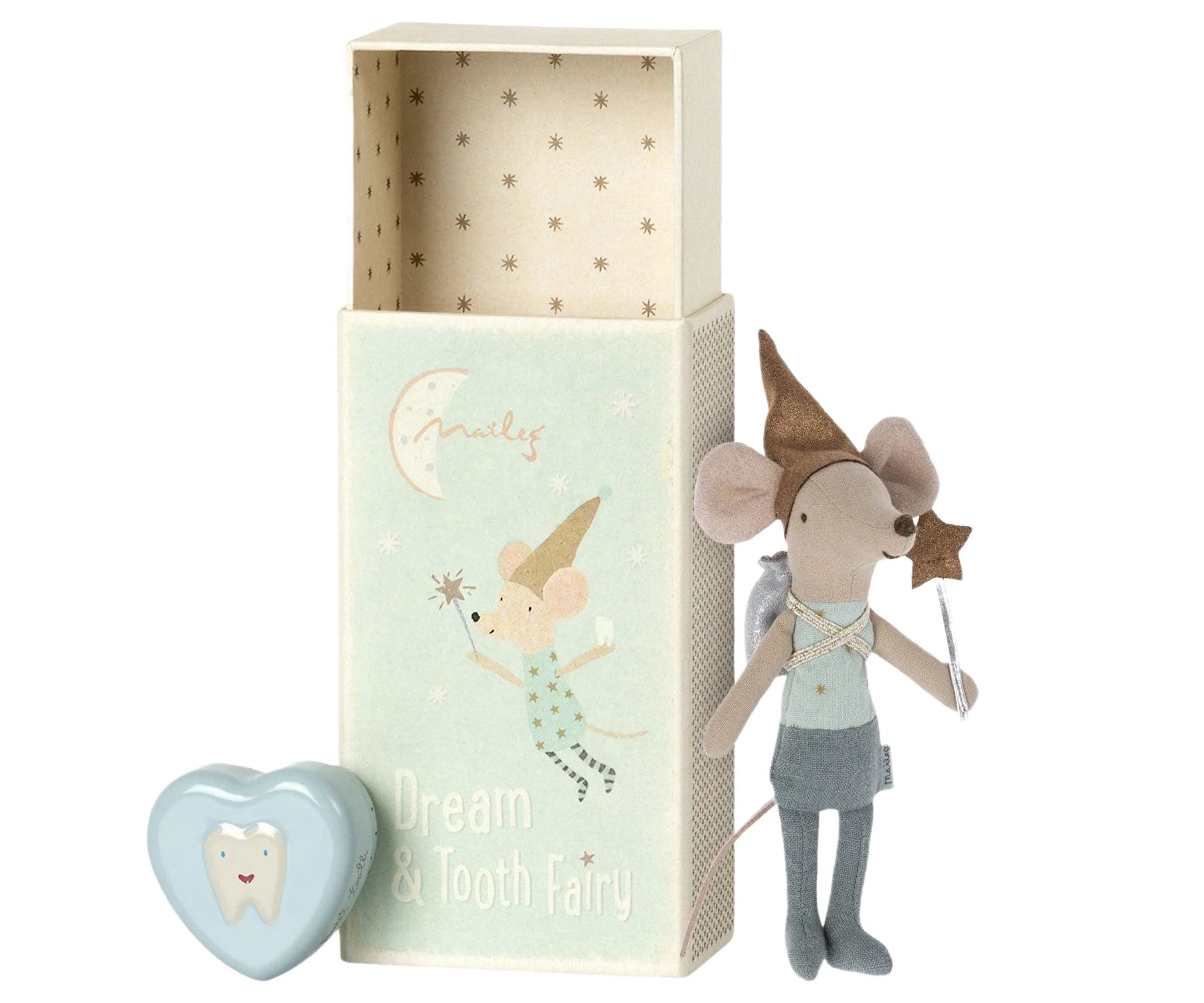Tooth Fairy Mouse (in Matchbox Blue) | Loozieloo