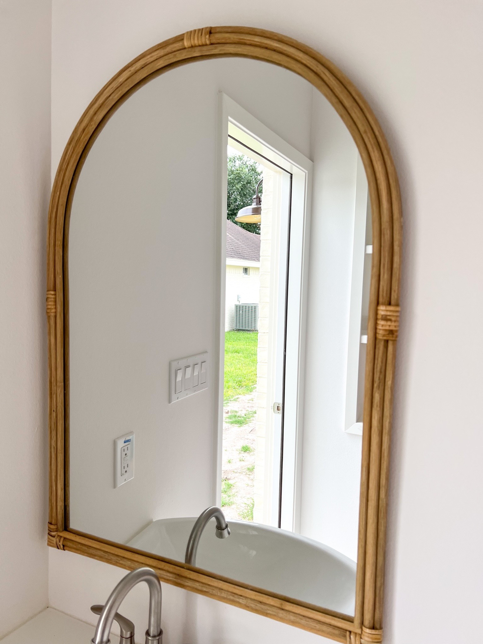 Target arched mirror SALE
THRESHOLD MGGEE AND CO
RATTAN
Outdoor bathroom mirror
Affordable 
Coastal
French cottage
Modern
Minimal
Tan
Brushed nickel Amazon bathroom sink faucet
Gooseneck bronze outdoor light sconce
Wayfair

#LTKsalealert #LTKhome #LTKFind