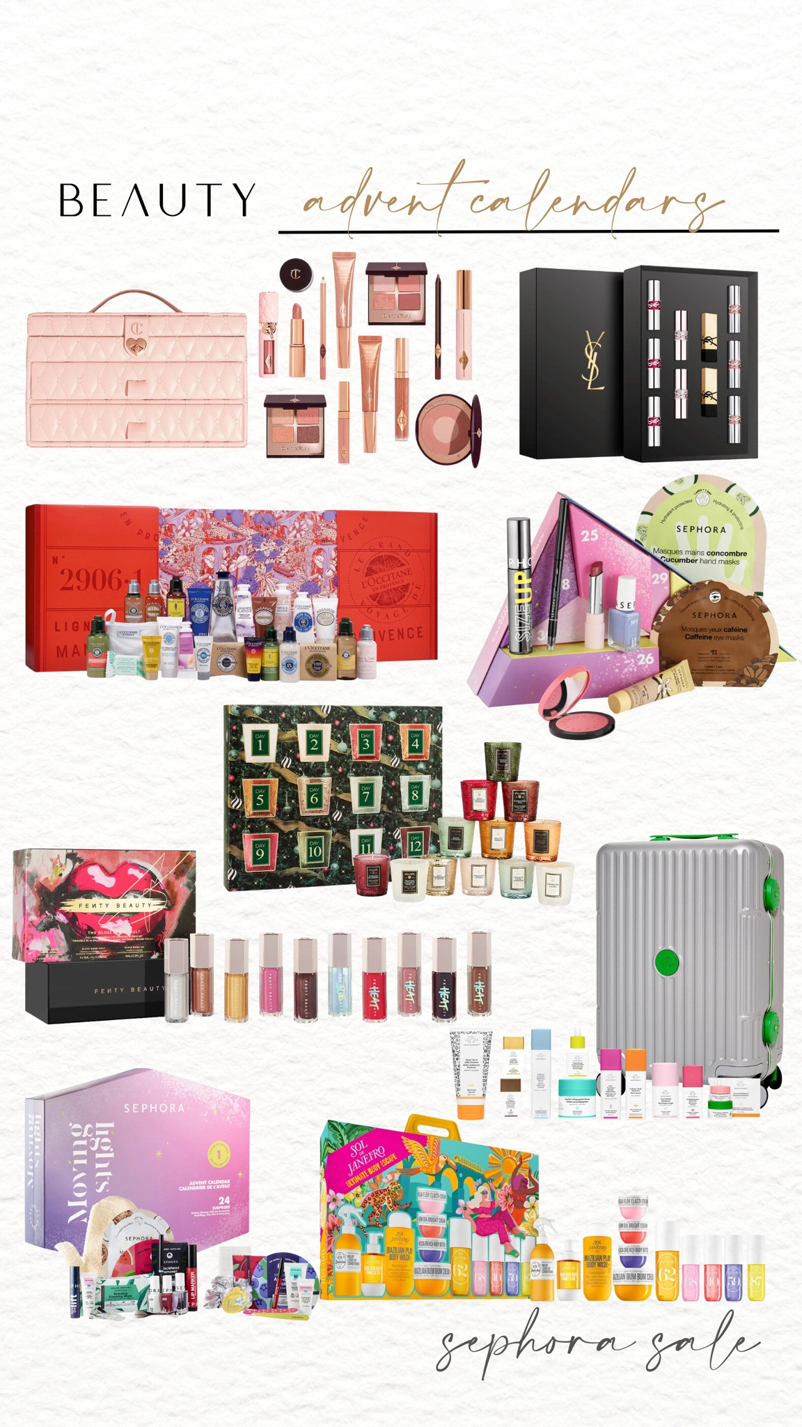 Beauty advent calendars you can buy on sale during the Sephora sale!! 

#LTKHoliday #LTKSaleAlert #LTKGiftGuide