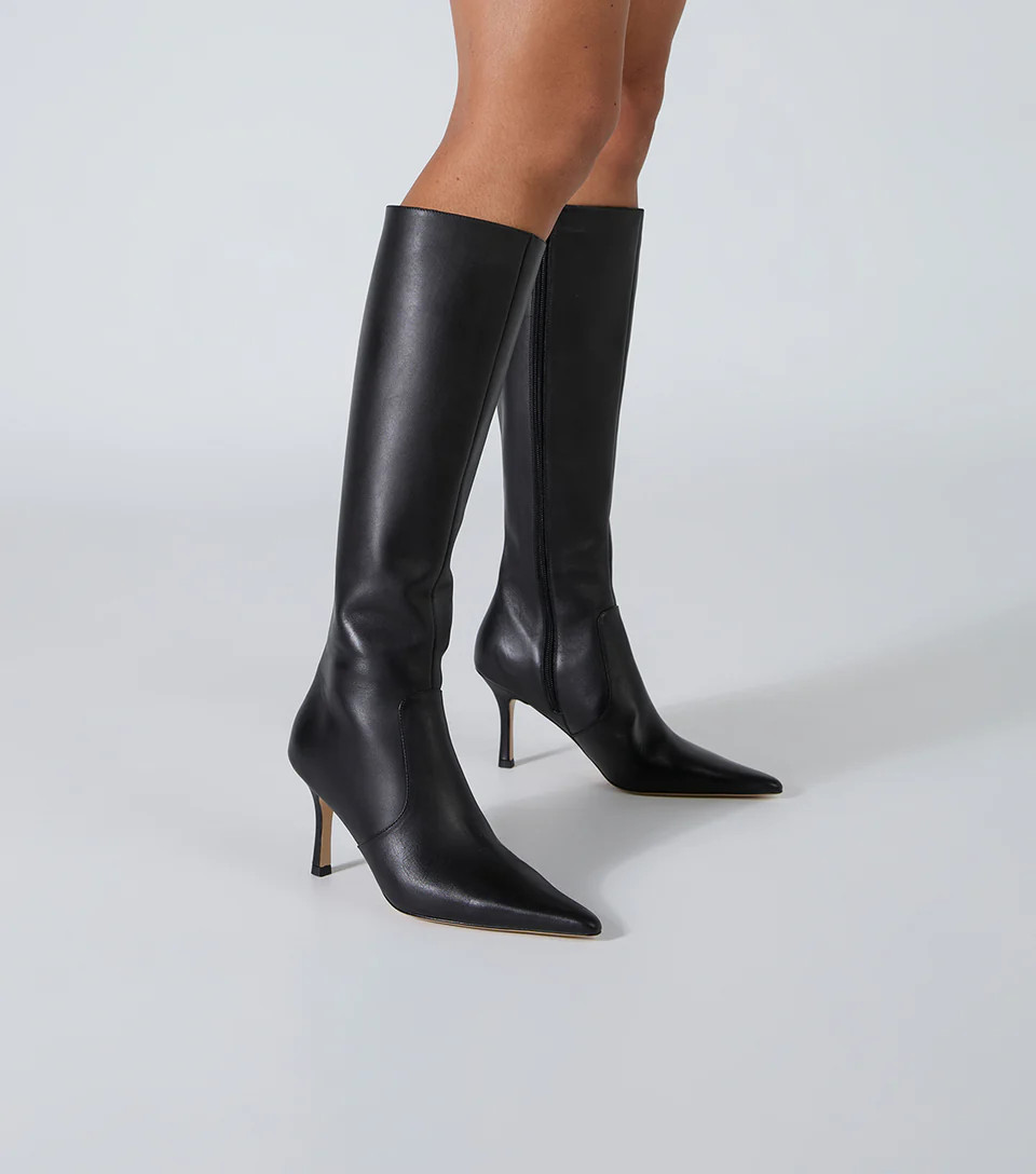 Shaq Black Como Calf Boots | Heels | Tony Bianco USA | Tony Bianco US