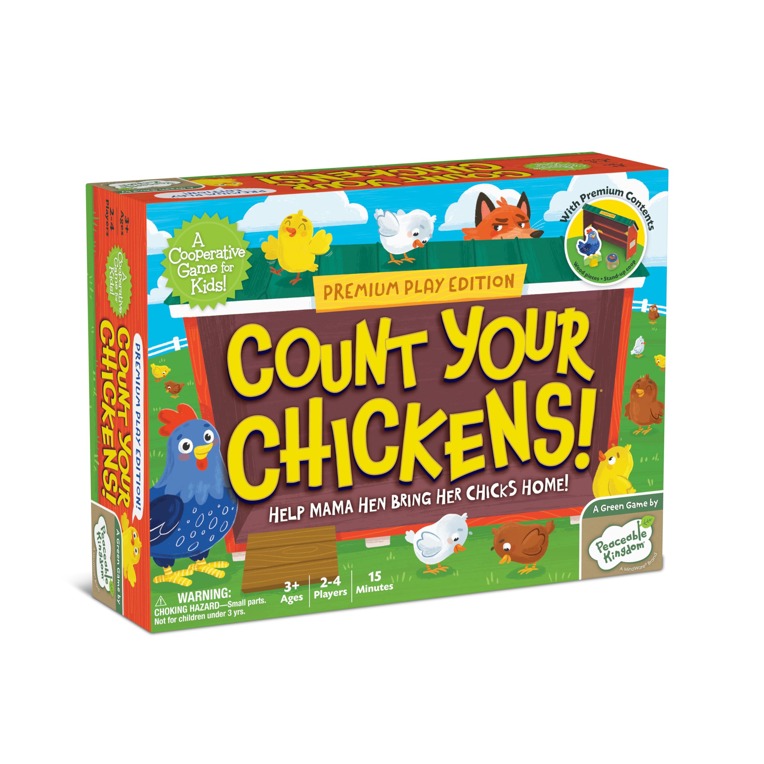 Peaceable Kingdom Count Your Chickens Award Winning Cooperative Counting Game for 2 to 4 Kids Age... | Amazon (US)