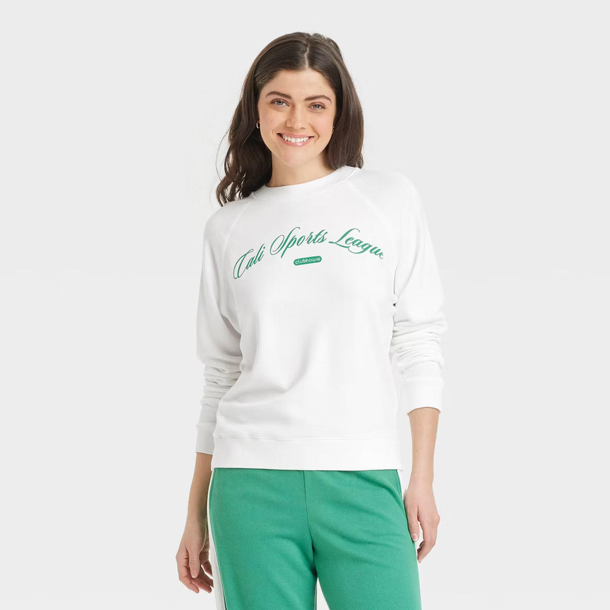 Women's Leisure Studio French Terry Sweatshirt - Universal Thread™ White XL: Cotton Modal Blend... | Target