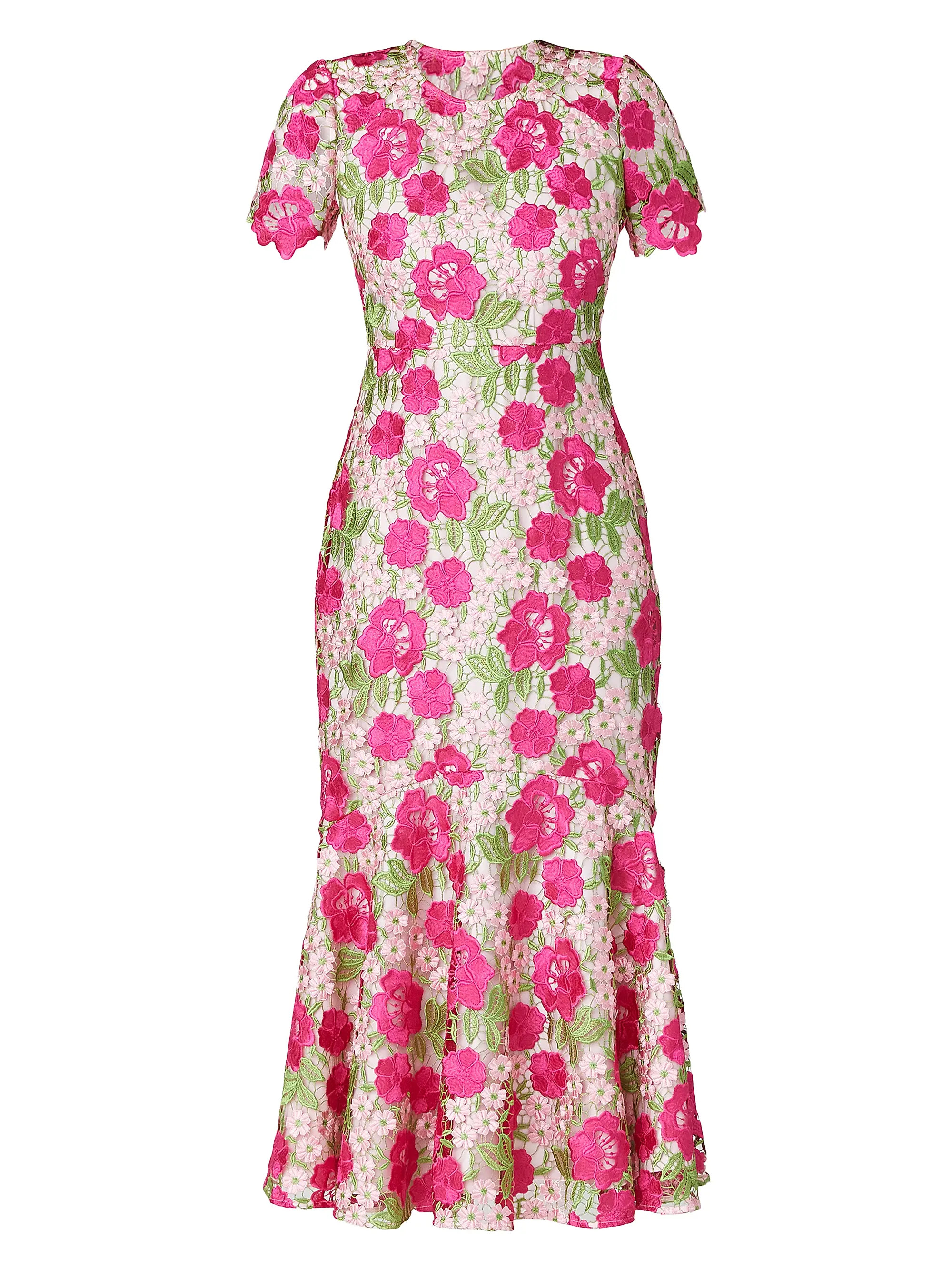 Romaine Floral Guipure Lace Midi-Dress | Saks Fifth Avenue