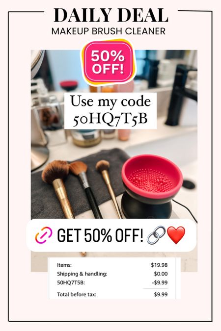 Makeup brush cleaner Daily deal
50% off


#LTKBeauty #LTKFindsUnder50 #LTKSummerSales