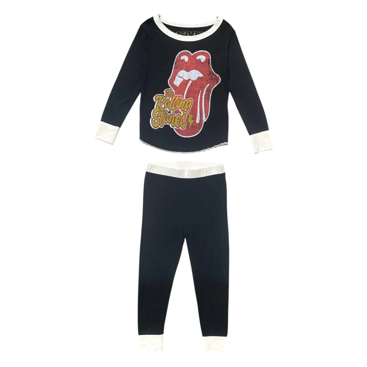 ROLLING STONES PJS (UNISEX) 3/6M / BLACK | Mini Dreamers 